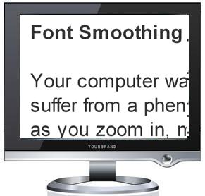 Text smoothed with iZoom